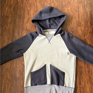Todd Snyder x Champion - Vintage Gray & Navy Colorblock Hoodie (M)